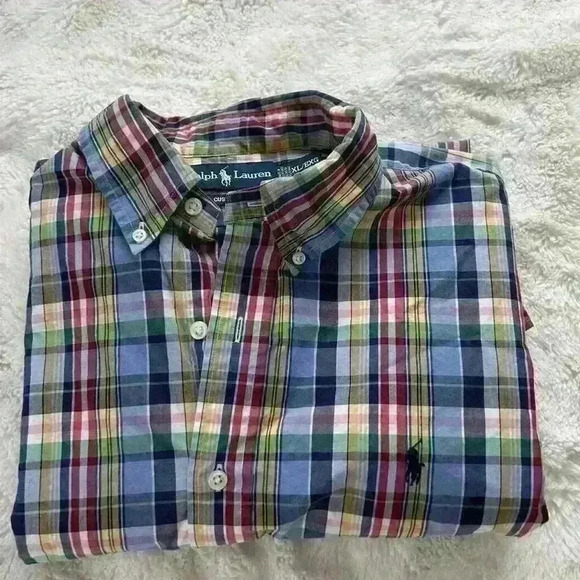 Ralph Lauren Other - Ralph Lauren XL Multicolor Plaid‎ Button-Up Long Sleeve Men's Shirt 100% Cotton